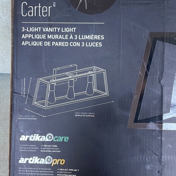 NEW ARTIKA 3-light vanity light  CARTER - Picture 9 of 9